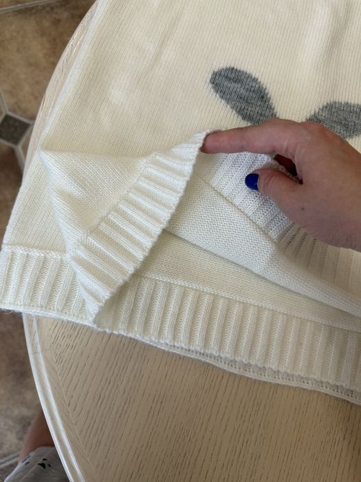 Детский плед покрывало Зайчик (90% шерсти)