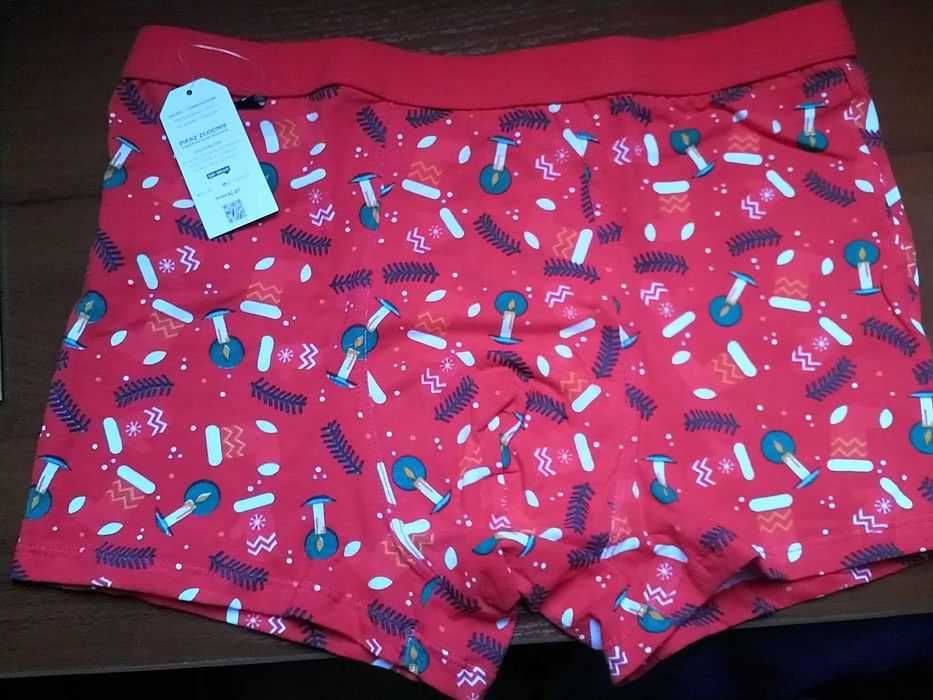 Prezent!!!Slipy męskie Moraj L, czerwony, świąteczne, Adidas żel 300ml