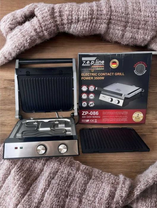 Гриль електричний електрогриль для кухні потужність 3500 вт