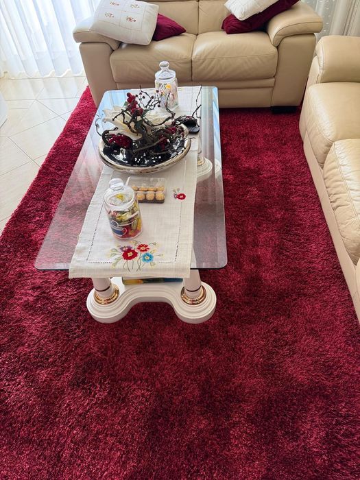 Mesa de salão em vidro