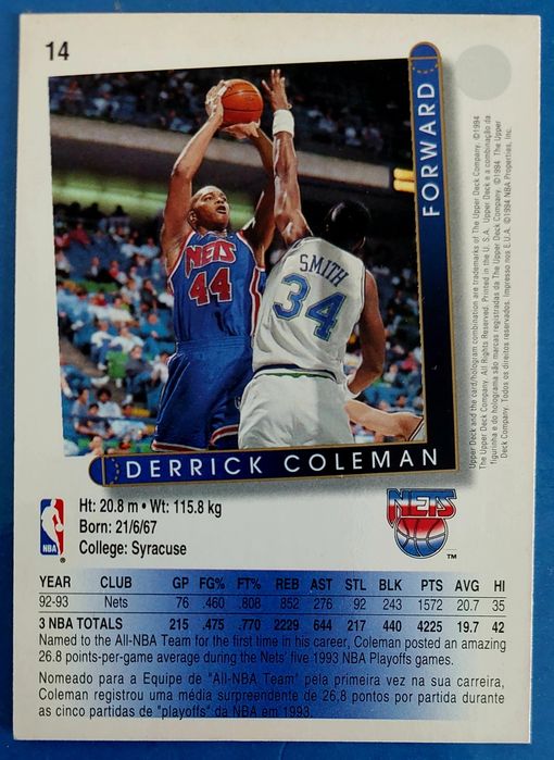 3 Cromos NBA 1994