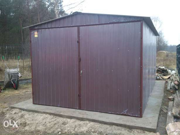 Dwuspadowy garaż blaszany 3x5.Garaże blaszane. Blaszaki metalowe akryl