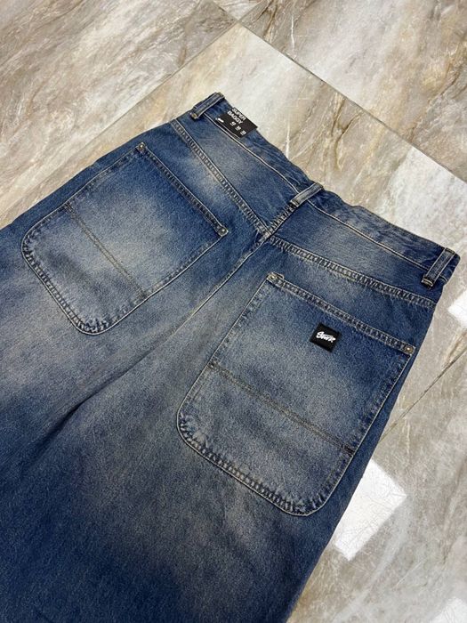 Нові широкі шорти джинсові SUPER BAGGY rap shorts jeans широкие шорты джинсы sk8 реп Jaded London ecko