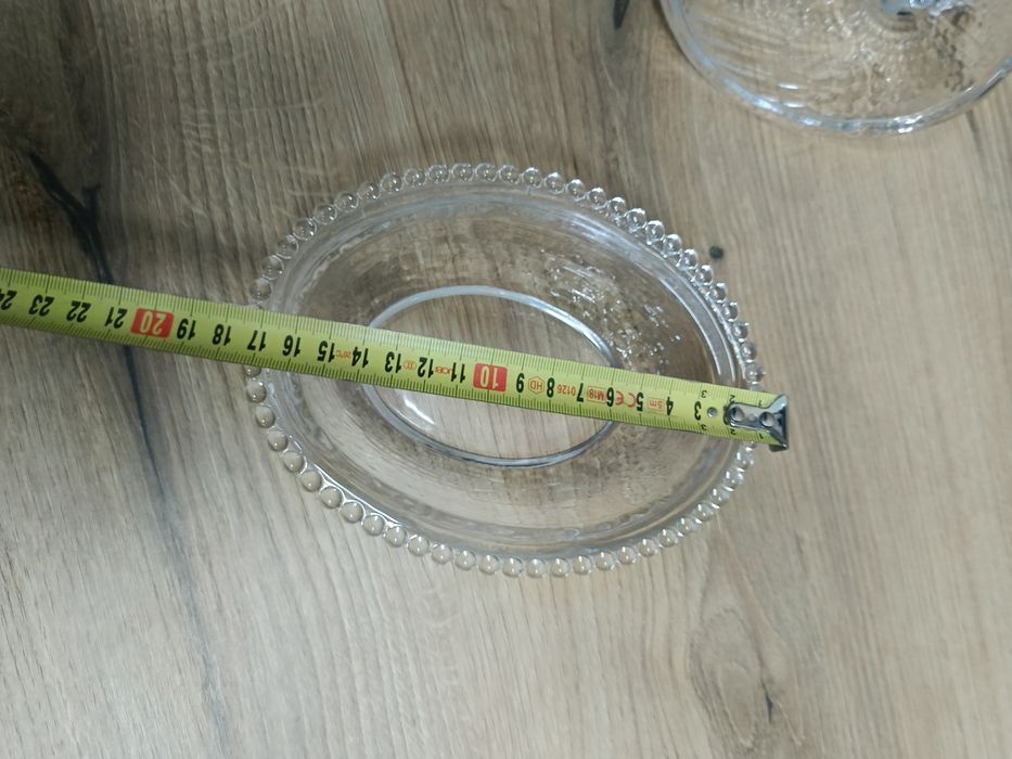 Maselniczka pojemnik kura szklana ozdoba na drobiazgi biżuterię