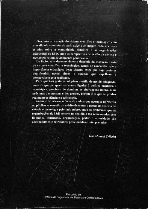 "Gestão de Ciência e Tecnologia" de João Abreu de Faria Bilhim