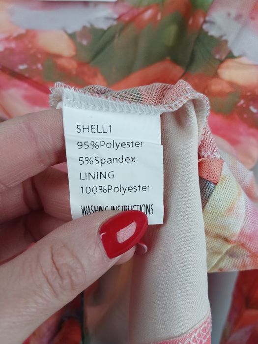 Bluzka damska DRESSTELLS XXL transparentna siateczka multikolor