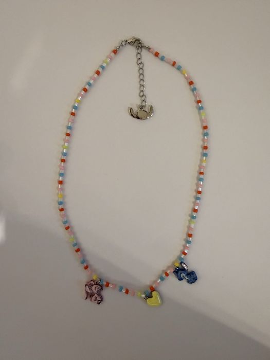 Kolorowy naszyjnik Stitch i Angel - koraliki, Disney