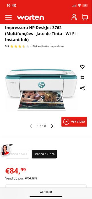 Impressora Multifunções - HP DeskJet 3762