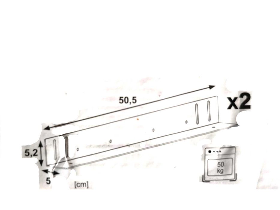 Kit de suporte para forno de 51,2x6,2x5,2 cm Finsa - novo em pacote
