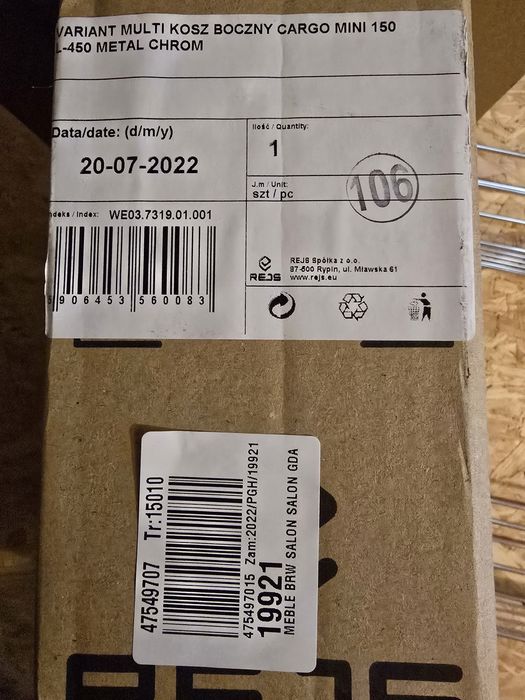 Rejs Variant Cargo Mini 150 15cm kosz cargo