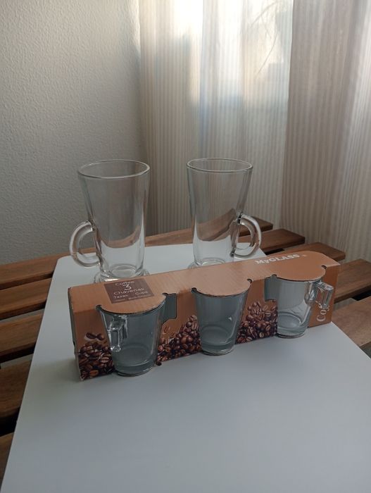 Conjunto 5 Canecas de Vidro – Café + Latte