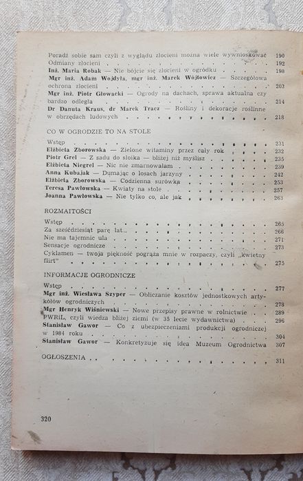 Książka "Informator ogrodniczy 1984"