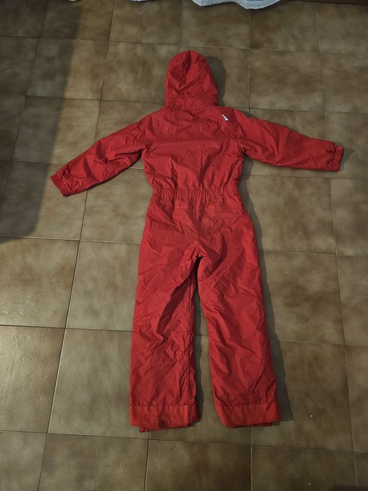 Fato neve criança vermelho