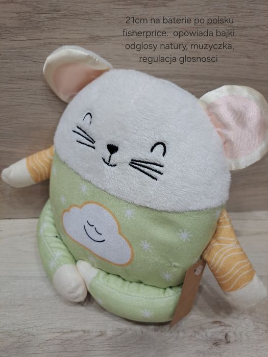Myszka fisherprice na baterie nowa po polsku opowiada bajki usypiacz