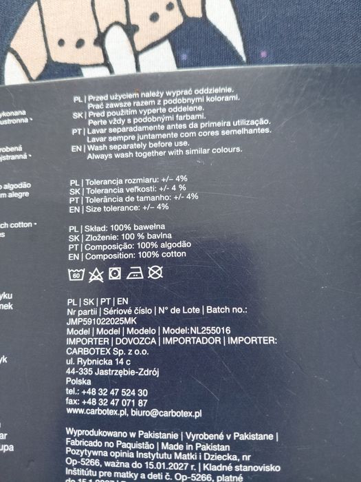 Dwuczesciowy komplet pościeli dla dzieci świecący w ciemności