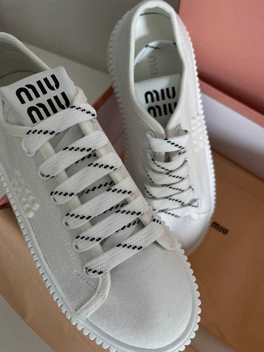 Wyprzedaż!Mule trampki Miu Miu ! białe i kremowe od ręki!Premium 36-40