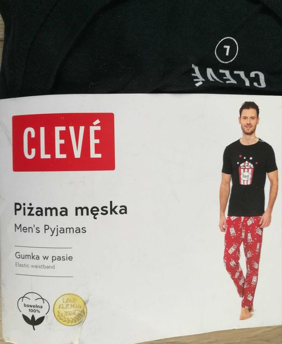 Nowa męska piżama dwuczęściowa L