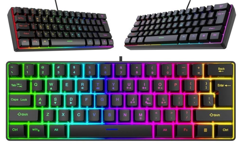 RGB Клавіатура Ігрова дротова Y-Fruitful K401 61 клавіша