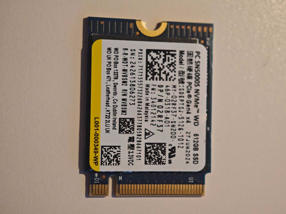 Dysk WD PC SN5000S m.2 format 2230