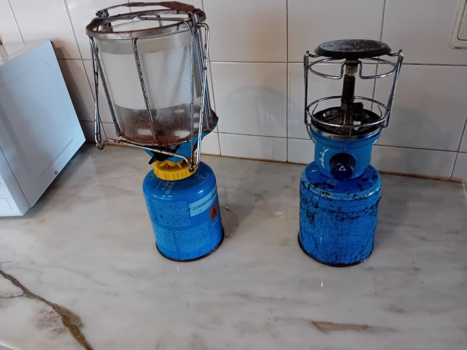 Conjunto de 2 Candeeiros Antigo Campingaz Campismo