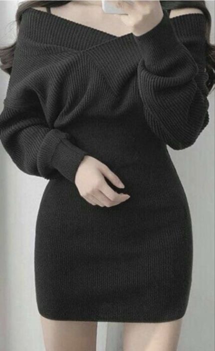 Утепленное Женское ПЛАТЬЕ. Рубчик. Размеры S , M