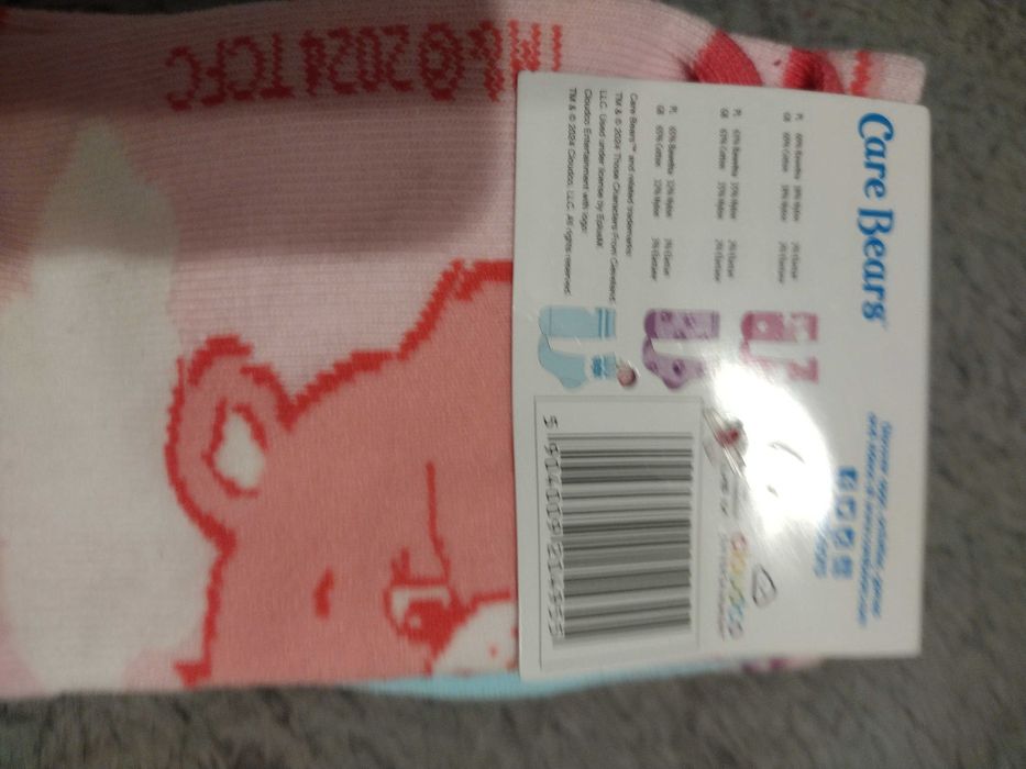 3 pack skarpetek damskie 37 -39 care bears troskliwie misie