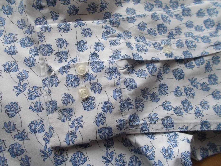 -L- MOSS 1851 Premium Designerska Koszula Męska L 41,5 cm UK