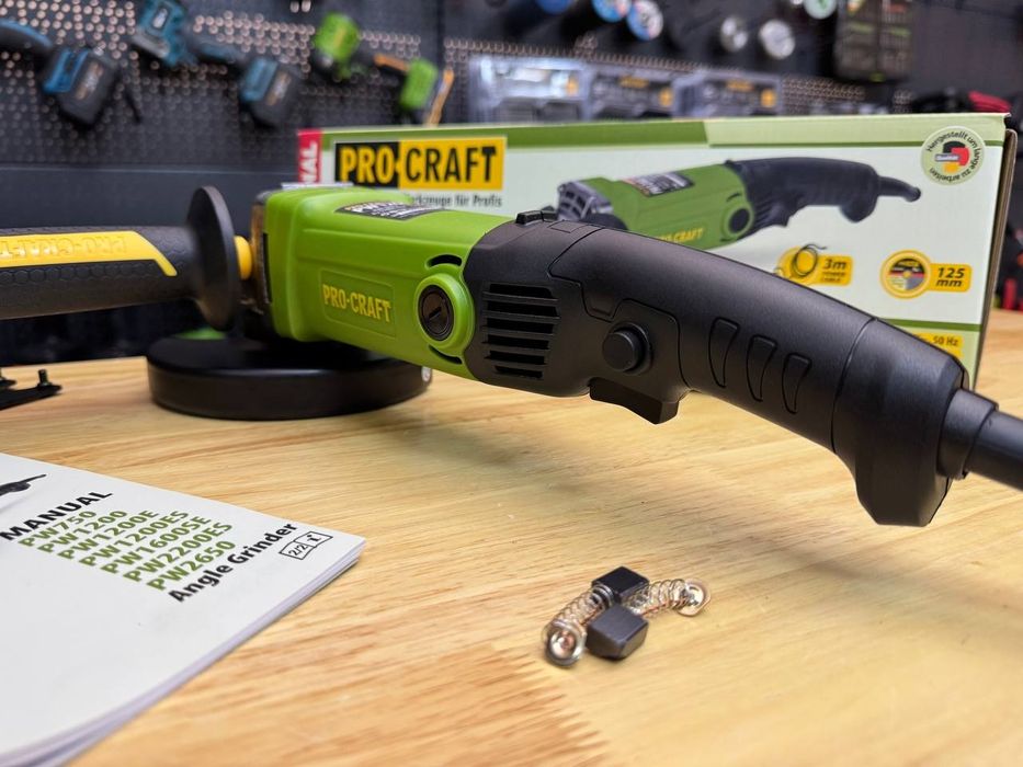 Болгарка 125диск ProCraft PW1200 Медная Обмотка Гарантия 36мес