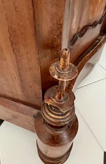 Antyczna komoda z litego drewna XIX w. | Biedermeier | kredens