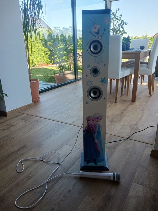 Głośnik bluetooth Frozen ELZA i ANNA ze świecącym mikrofonem  profesjo