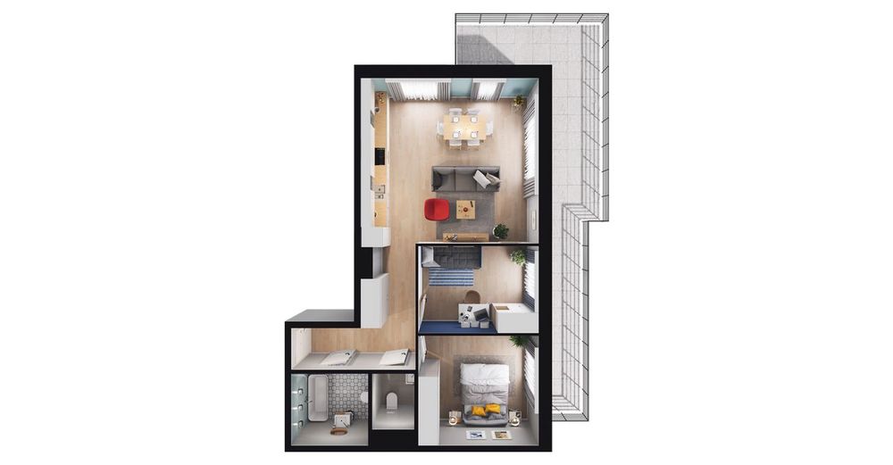 3-pokojowe mieszkanie 63m2 + balkon Bez Prowizji