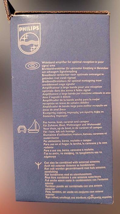 Antena Amplificadora Portátil PHILIPS para TV (Analógica)