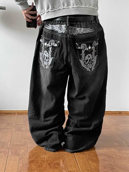 Szerokie spodnie swag skate opium rap baggy affliction