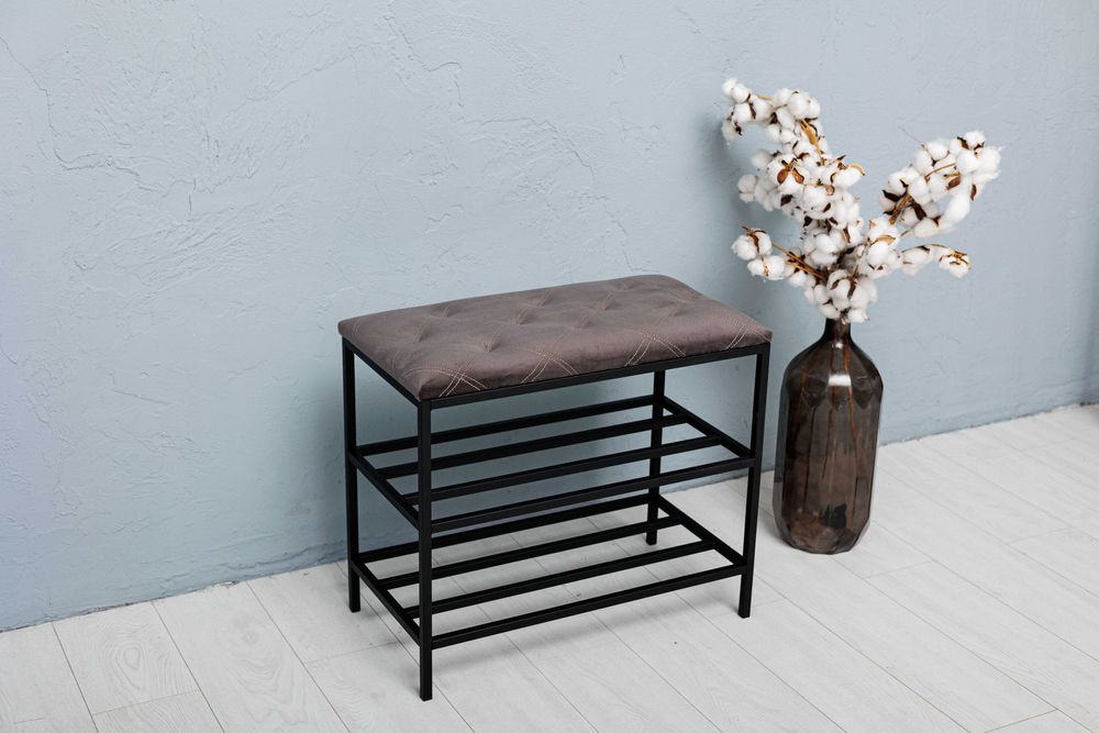 В наличии банкетка для обуви в прихожую, подставка для обуви с полками