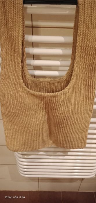 Słomkowa torba  ASOS DESIGN shopperka typu tote w kolorze naturalnym