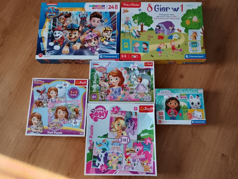 Puzzle 4-5 lat + gra 8w1