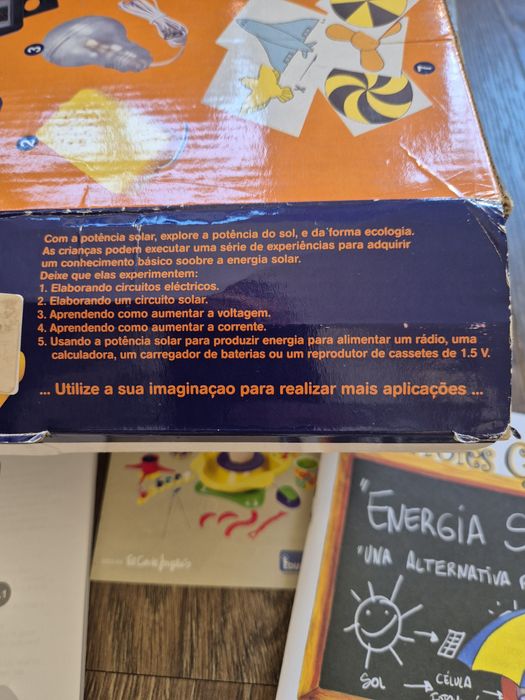 Jogo educativo kit energia solar, completo, como novo