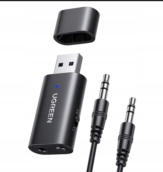 Adapter Audio UGREEN CM523, USB-A do Jack 3,5mm, Bluetooth 5.1 (czarny