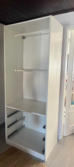 Roupeiro / Armário IKEA PAX Branco 75x58x201 cm (com Gavetas)