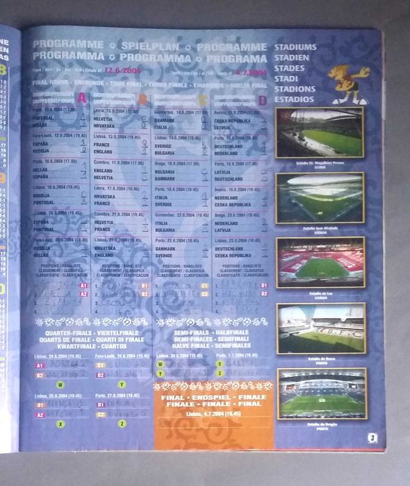 Caderneta de cromos Euro 2004