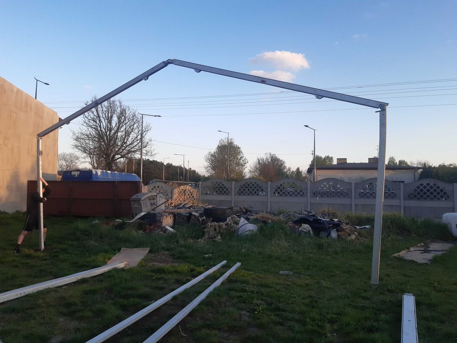 Hala magazynowa Dach blacha boki plandeka