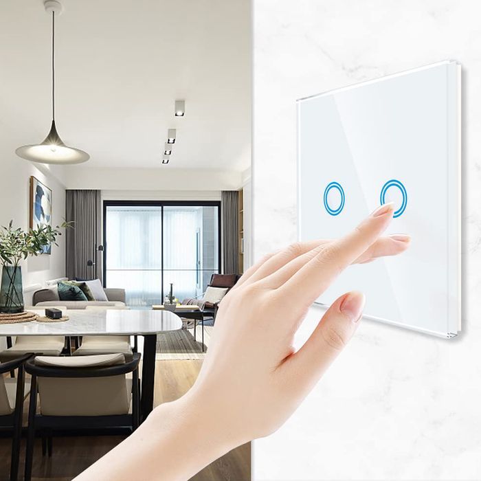 Włącznik Światła Podwójny Biały