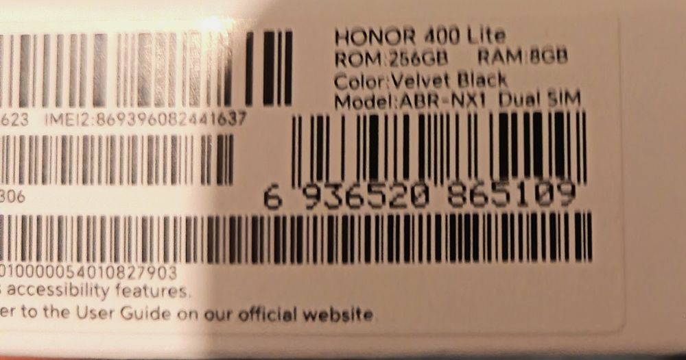 HONOR 400 5G 256GB 8GB Novo