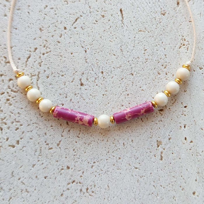 "Rosa" - bransoletka z naturalnymi kamieniami - handmade