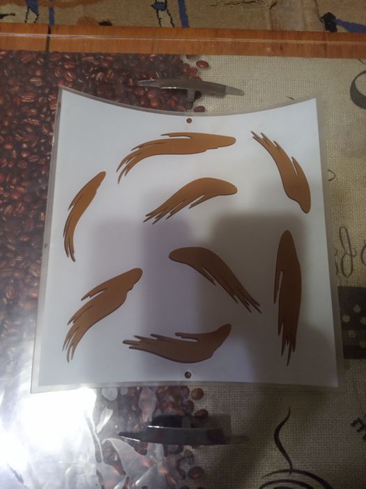 Светильник лампа бра из стекла выпуклый 28*25 см.