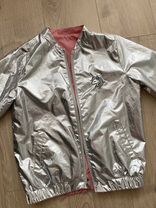 Jesienna dwustronna kurteczka dla dziewczynki COOLCLUB (Smyk) r. 140