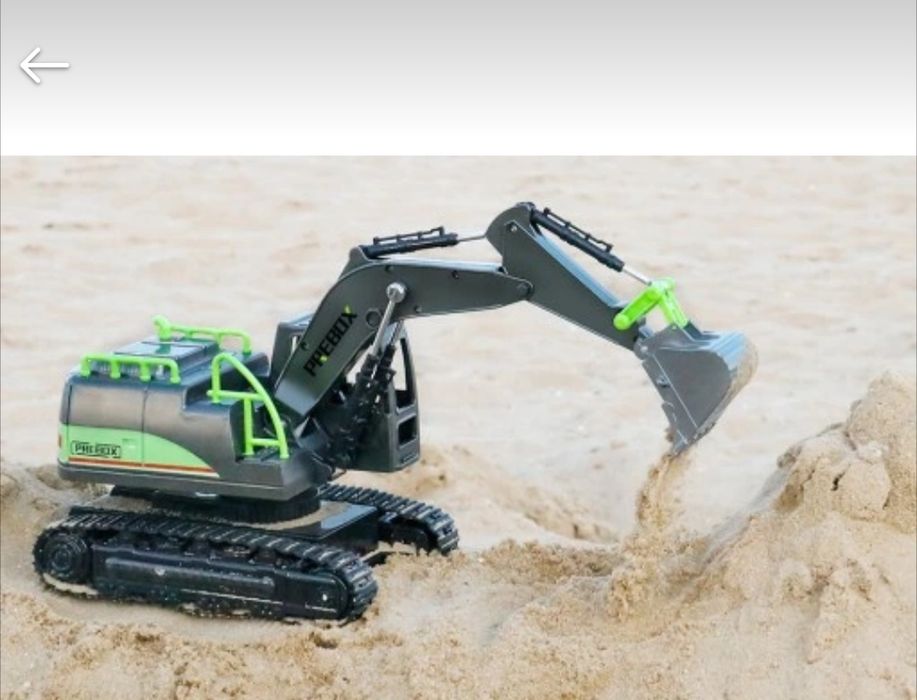 Koparka na gąsienicach zdalnie sterowana muzyka,swiatla, 2 akumulatory