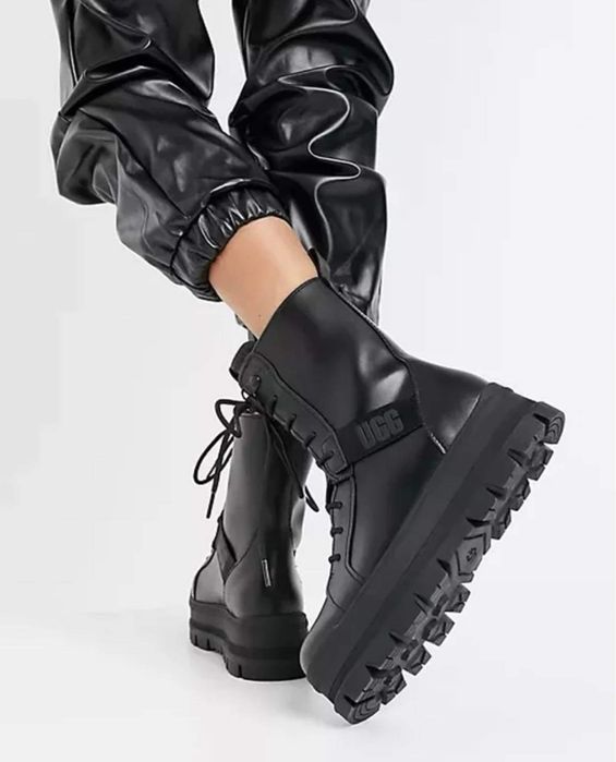 Ботинки ugg sheena boots берцы зимові шкіряні чоботи ugg