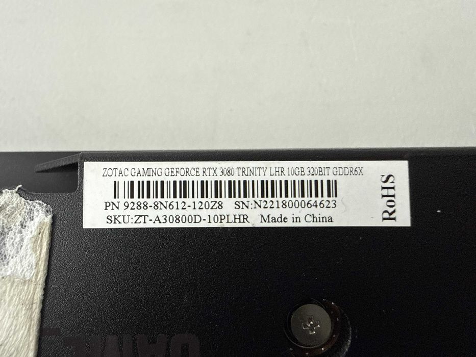 Zotac GeForce RTX 3080 Trinity LHR 10GB