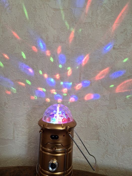 Продам диско ліхтарек  -  лампа для кемпінгу акумуляторная